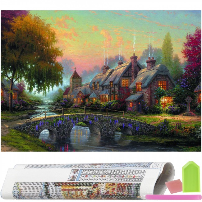 Набір алмазної мозаїки (вишивки) Springos 40 x 30 см DP0013