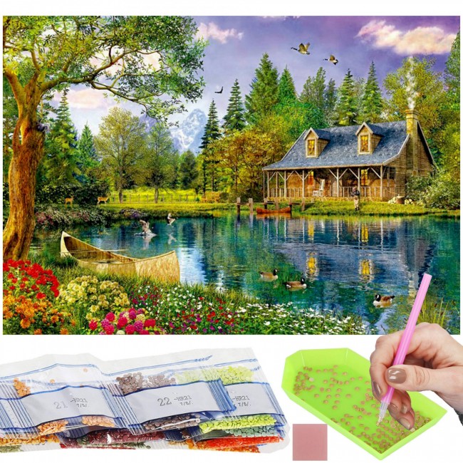 Набір алмазної мозаїки (вишивки) Springos 40 x 30 см DP0014