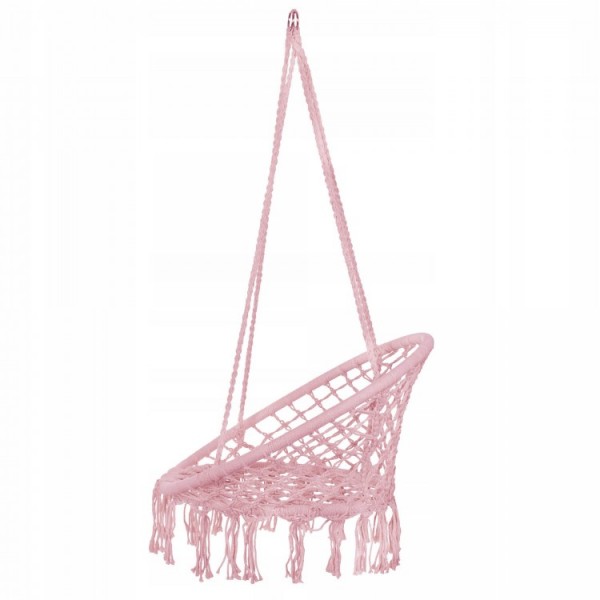 Підвісне крісло-гойдалка (плетене) Springos SPR0021 Pink