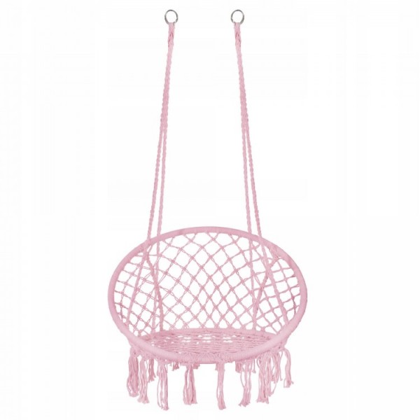 Підвісне крісло-гойдалка (плетене) Springos SPR0021 Pink