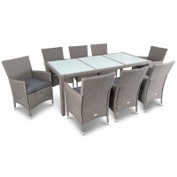 Садовая мебель di Volio VERONA 8+1 серый/серый