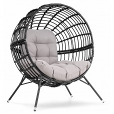 Садове крісло Arancia чорно-сірий