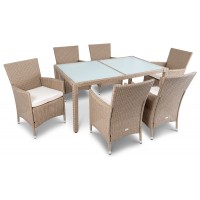 Садова меблі di Volio VERONA 6 + 1 бежево-кремовий