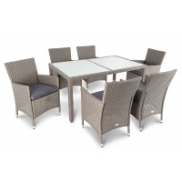 Садова меблі di Volio VERONA 6 + 1 Сірий / сірий