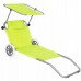 Шезлонг (лежак) для пляжу, тераси та саду з колесами і навісом Springos GC0043