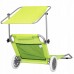 Шезлонг (лежак) для пляжа, террасы и сада с колесами и навесом Springos GC0043