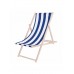Шезлонг (кресло-лежак) деревянный для пляжа, террасы и сада Springos DC0001 WHBL