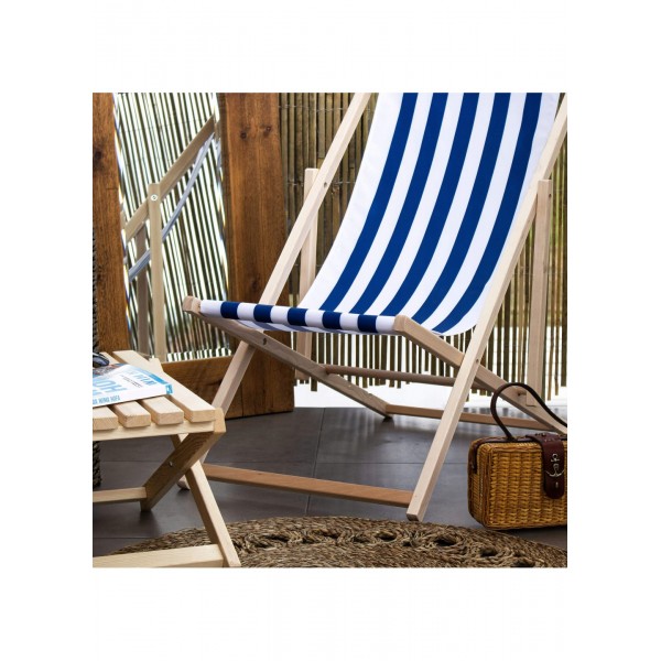 Шезлонг (крісло-лежак) дерев'яний для пляжу, тераси та саду Springos DC0001 WHBL
