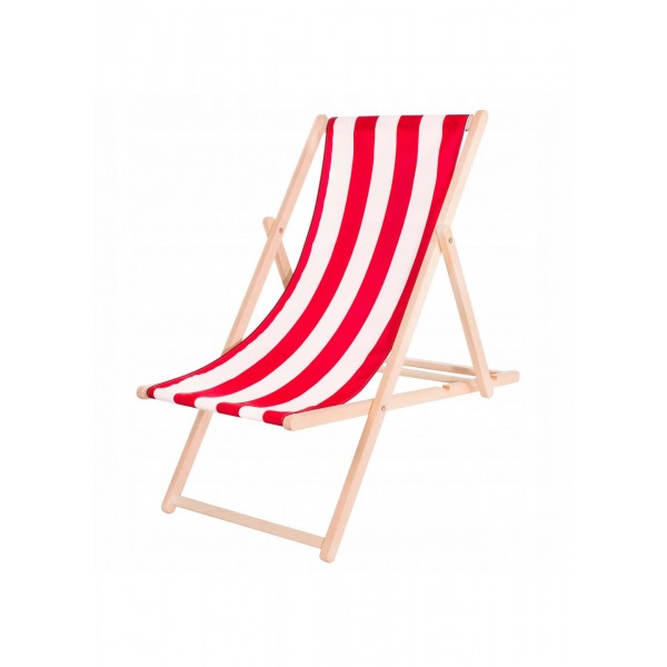 Шезлонг (кресло-лежак) деревянный для пляжа, террасы и сада Springos DC0001 WHRD
