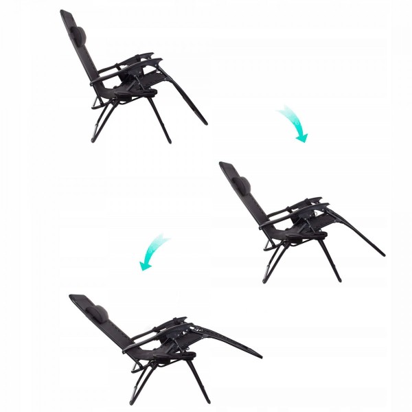 Шезлонг (кресло-лежак) для пляжа, террасы и сада Springos Zero Gravity GC0009