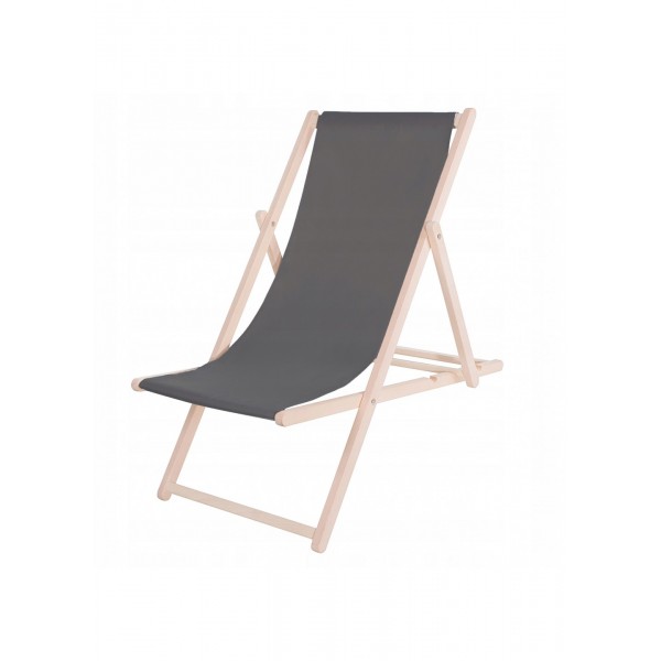Шезлонг (крісло-лежак) дерев'яний для пляжу, тераси та саду Springos DC0001 GR