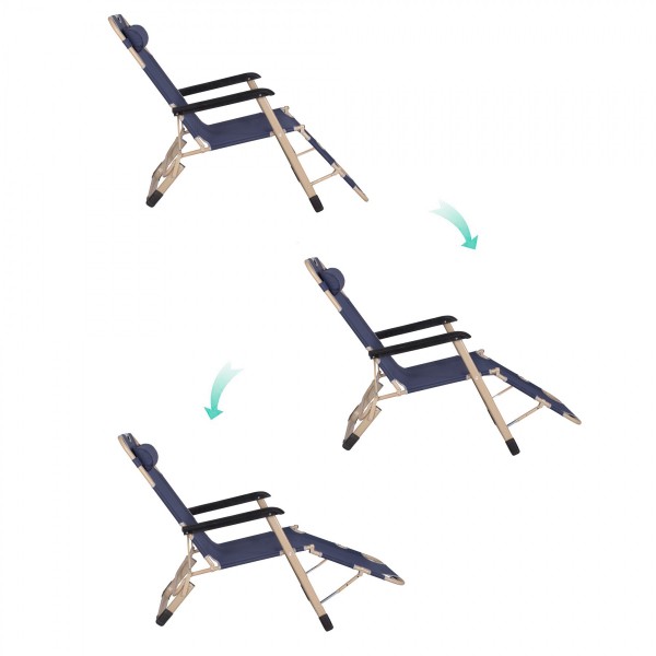 Шезлонг (кресло-лежак) для пляжа, террасы и сада Springos Zero Gravity GC0023