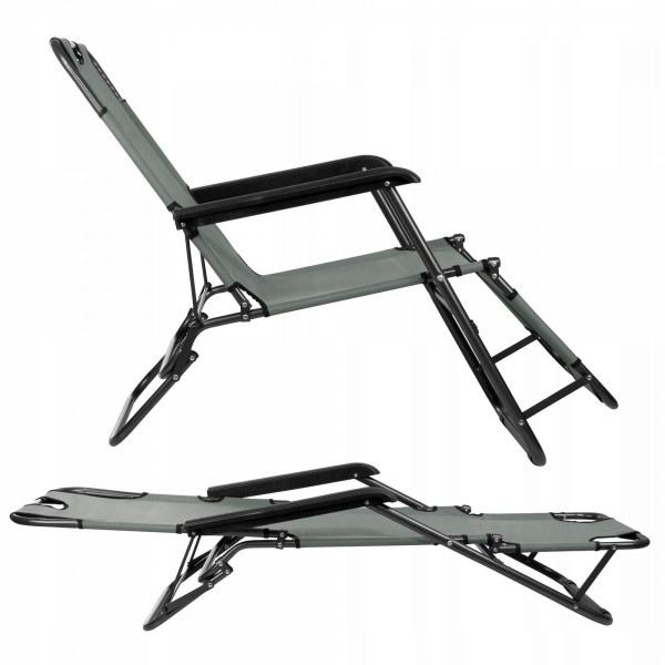 Шезлонг (крісло-лежак) для пляжу, тераси та саду Springos Zero Gravity GC0030