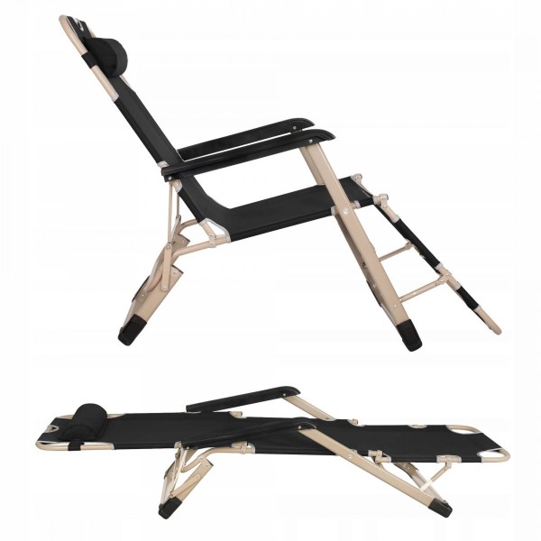 Шезлонг (кресло-лежак) для пляжа, террасы и сада Springos Zero Gravity GC0037