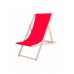Шезлонг (кресло-лежак) деревянный для пляжа, террасы и сада Springos DC0001 RED