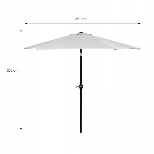 Зонт садовый стоячий (для террасы, пляжа) с наклоном Springos 250 см GU0012