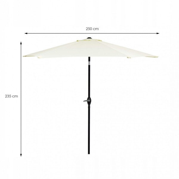 Зонт садовий стоячий (для тераси, пляжу) з нахилом Springos 250 см GU0013