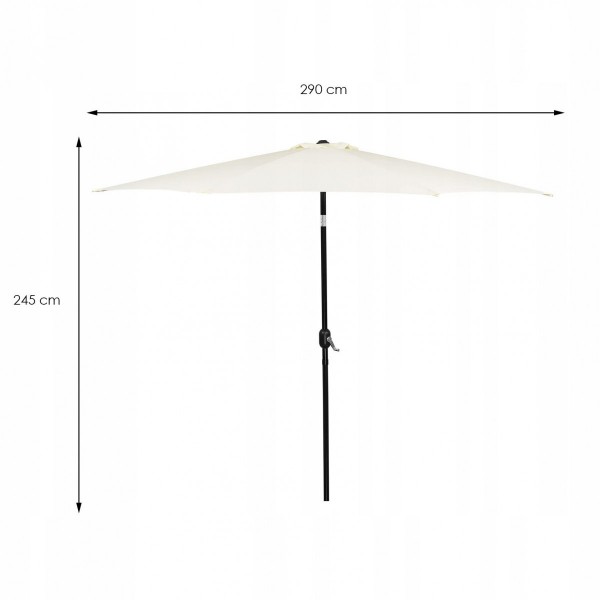 Зонт садовий стоячий (для тераси, пляжу) з нахилом Springos 290 см GU0017