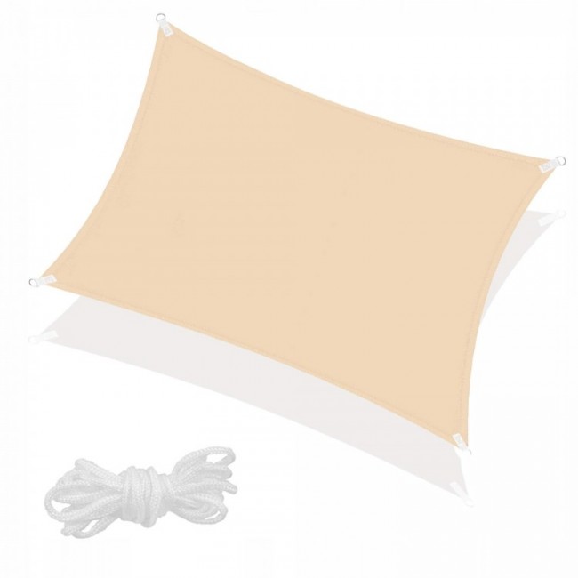 Тент-парус теневой для дома, сада и туризма Springos 3 x 2 м SN1042 Beige Тент-парус теневой для дома, сада и туризма Springos 3 x 2 м SN1042 Beige