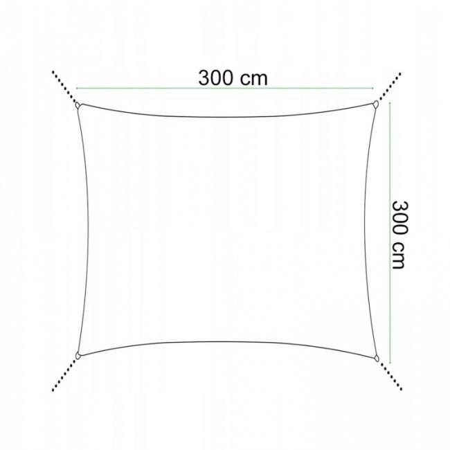 Тент-парус теневой для дома, сада и туризма Springos 3 x 3 м SN1028 Light Yellow