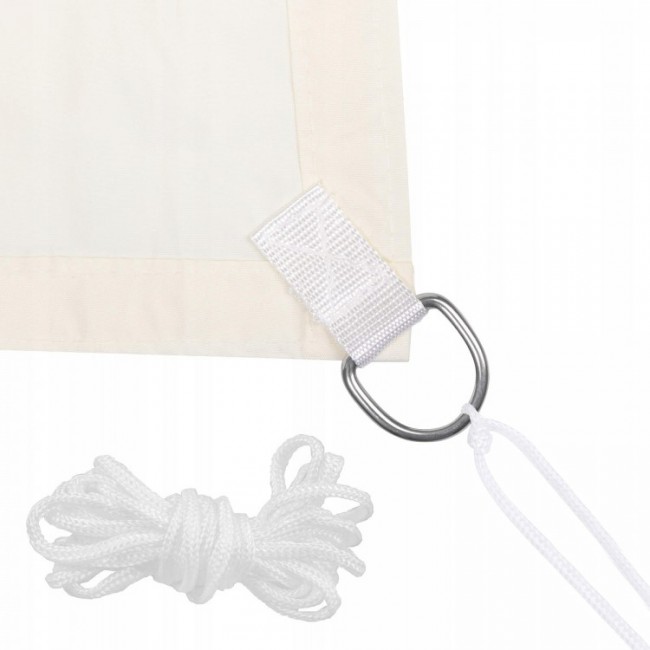 Тент-парус теневой для дома, сада и туризма Springos 3 x 3 м SN1028 Light Yellow