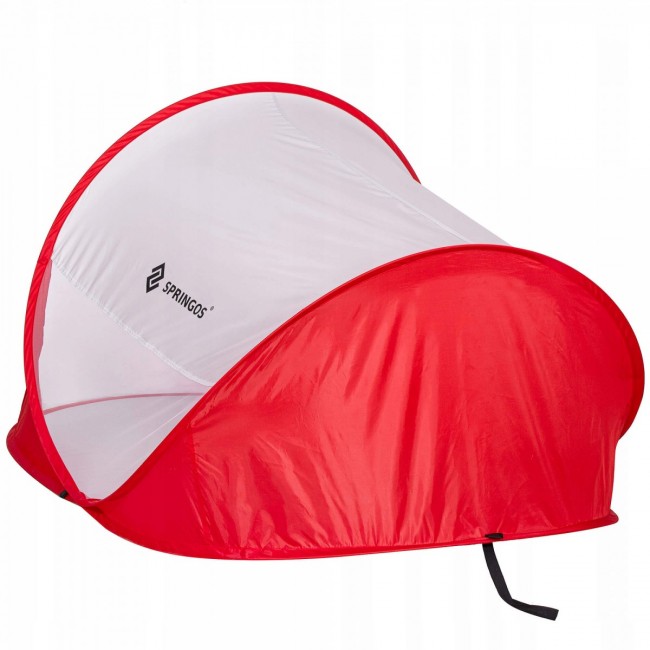 Пляжний намет-тент Springos Pop Up 120 x 200 см PT012 Red / White