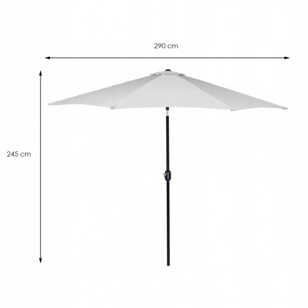 Зонт садовий стоячий (для тераси, пляжу) з нахилом Springos 290 см GU0020
