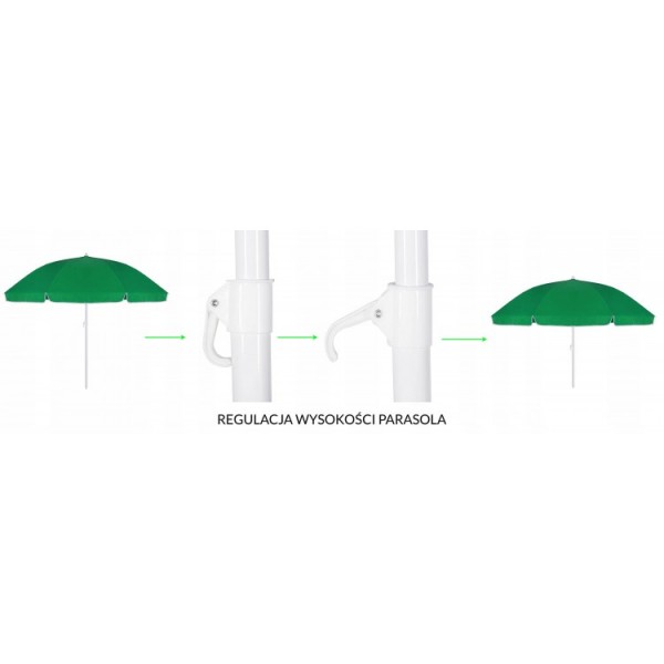 Пляжна парасолька посилена з регульованою висотою Springos 240 см BU0004