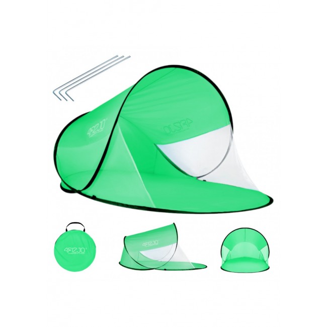 Пляжный тент 4FIZJO Pop Up 120 x 190 см Green/White (P-5907739312693)