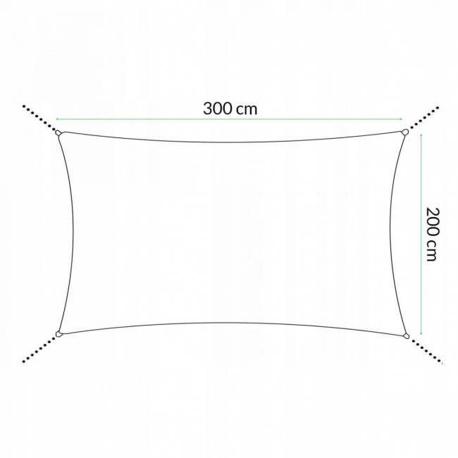Тент-парус теневой для дома, сада и туризма Springos 3 x 2 м SN1048 Grey