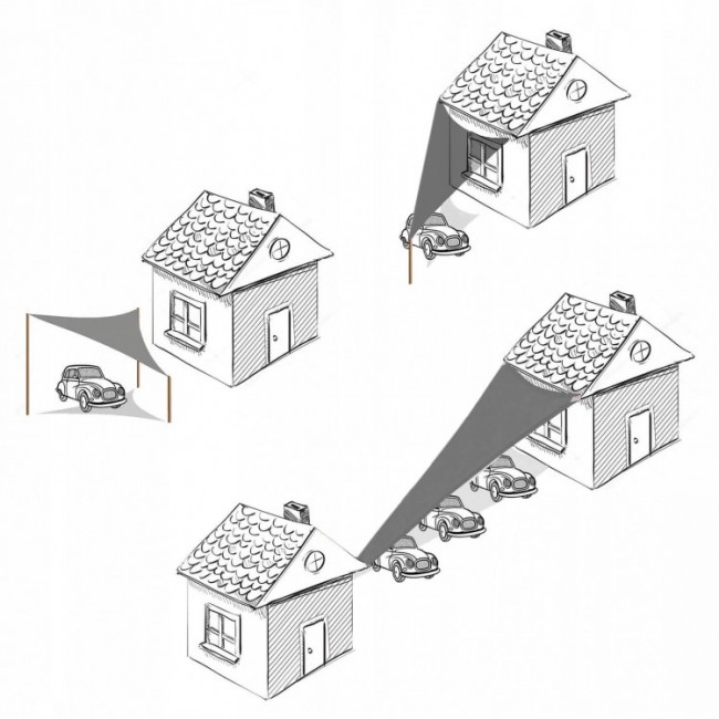 Тент-парус теневой для дома, сада и туризма Springos 3 x 3 x 3 м SN1017 Grey