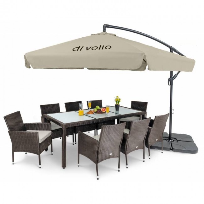 Зонт садовый EMPOLI DV-023GU 300см бежевый