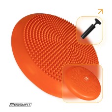 Балансировочная подушка массажная EasyFit Balance Cushion-A оранжевая + насос