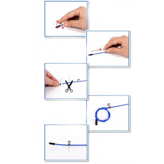 Скоростная скакалка EasyFit Speed Cable Rope 3 м со стальным тросом зеленая