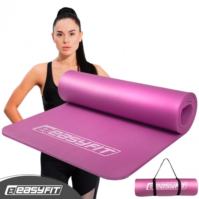 Килимок для фітнесу та йоги EasyFit NBR 10 мм Рожевий Килимок для фітнесу та йоги EasyFit NBR 10 мм Рожевий