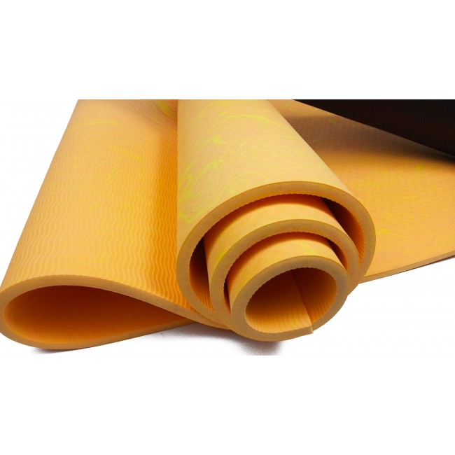 Килимок для йоги та фітнеса EasyFit PER Premium Mat 8 мм + Чохол помаранчевий