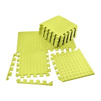 Татами мат EasyFit 8 шт (30х30х1 см) ласточкин хвост желтый