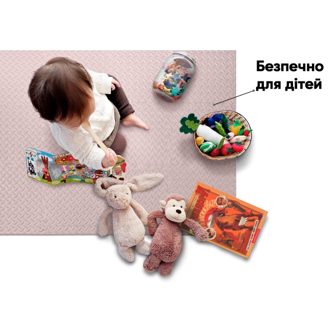 Татами мат EasyFit 8 шт (30х30х1 см) хвост ласточки бежевый