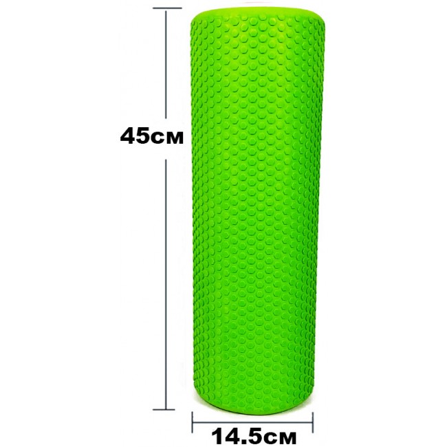 Массажный ролик EasyFit Foam Roller 45 см Зеленый