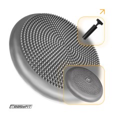 Балансировочная подушка массажная EasyFit Balance Cushion-A серая + насос