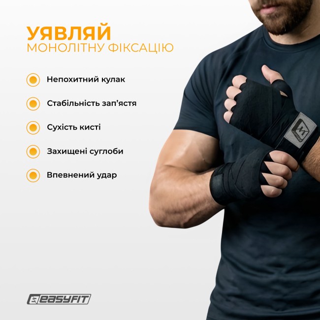 Бинты для бокса EasyFit Classic Wrap 2,5м