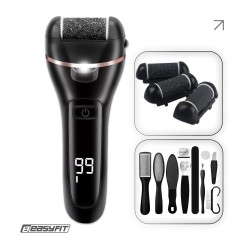 Електрична пемза для п’ят EasyFit з набором 10 предметів, 3 насадки