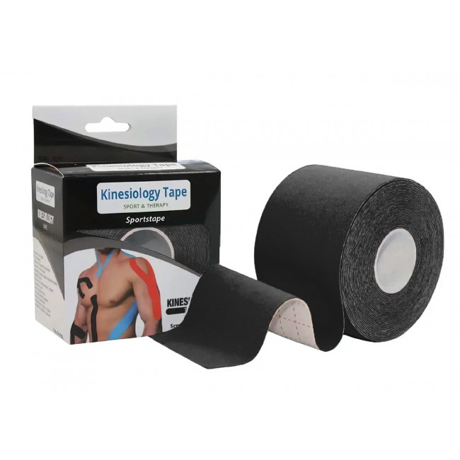 Кинезиологический тейп EasyFit Kinesio черный