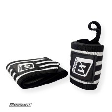 Кистовые бинты EasyFit 50х8 см фиксатор на запястье (черно-белые)