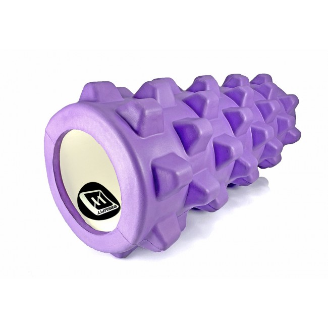Массажный ролик EasyFit Grid Roller PRO 33 см Фиолетовый