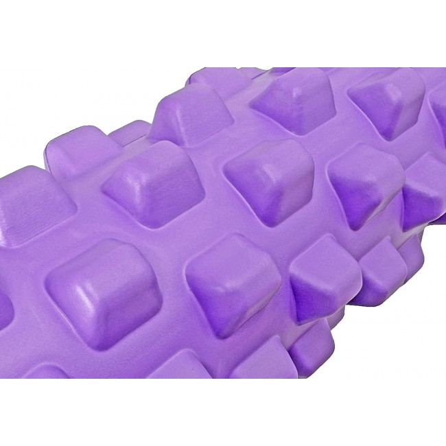 Массажный ролик EasyFit Grid Roller PRO 33 см Фиолетовый