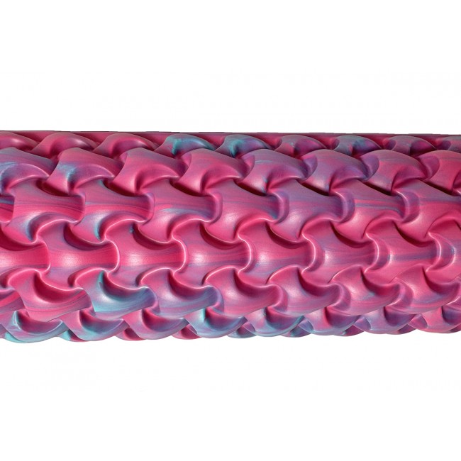Массажный ролик EasyFit Plexus 45 см Розовый-голубой