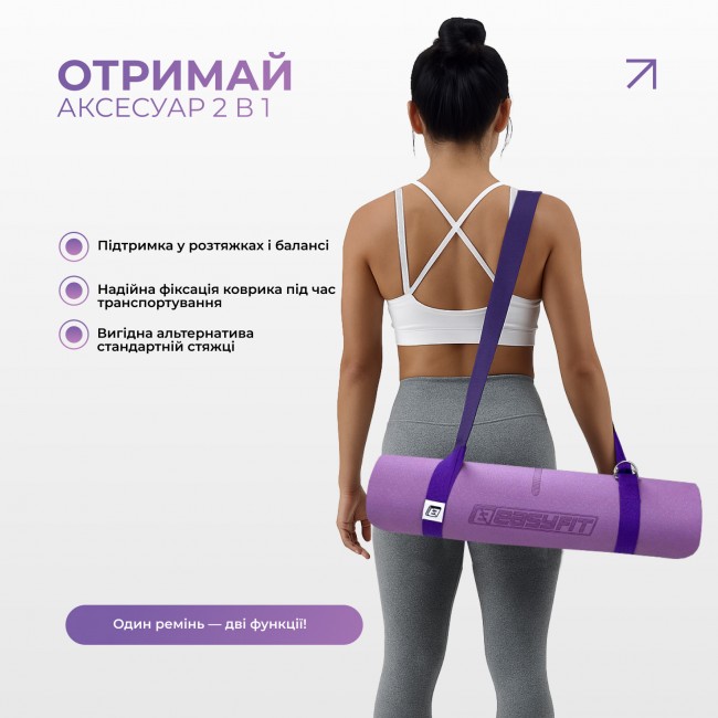 Набор для йоги и фитнеса EasyFit Polarity Set: коврик, два блока и ремень (padma)