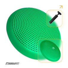 Балансировочная подушка массажная EasyFit Balance Cushion-A зеленая + насос