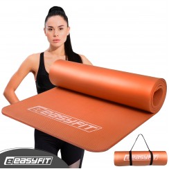 Килимок для фітнесу та йоги EasyFit NBR 10 мм Помаранчевий